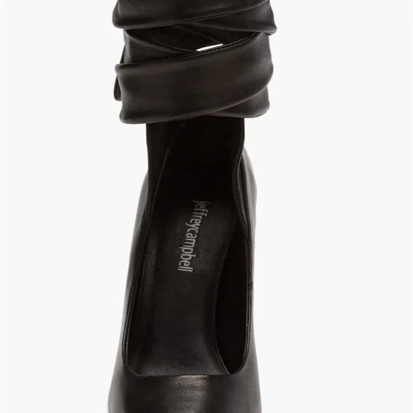 Jeffrey Campbell Elegant Black Wrap Heels - Picture 2 of 4